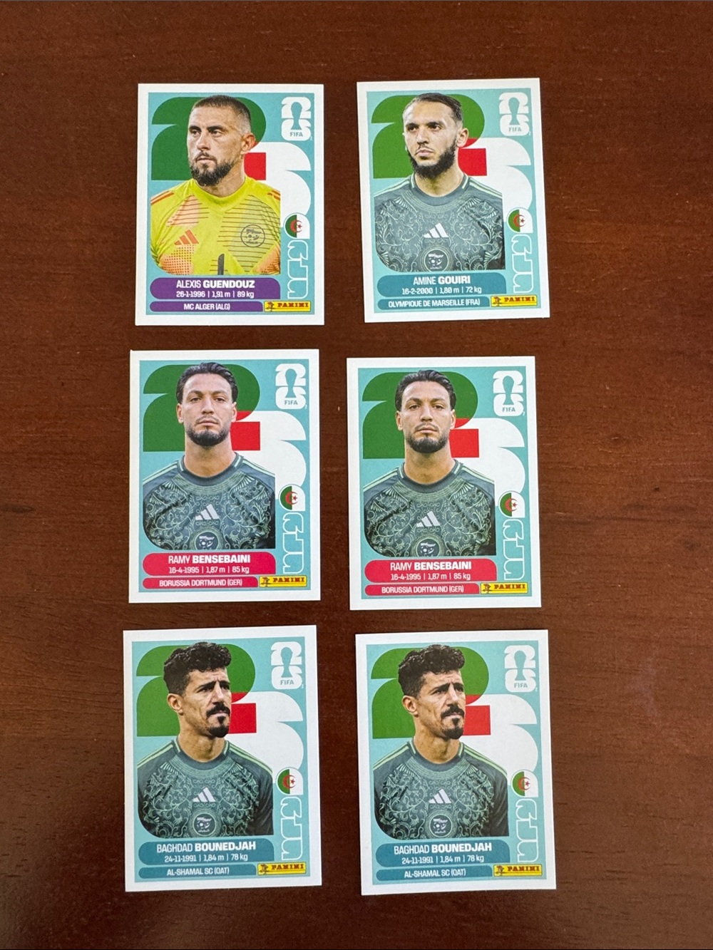 Panini Algerian FIFA 2026 World Cup National Team Stickers Algeria